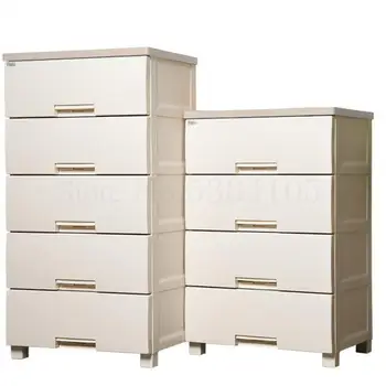 

Plastic Drawer Receiver Sealed Dust-proof Baby Clothing Locker Bedside Five-bucket Cabinet