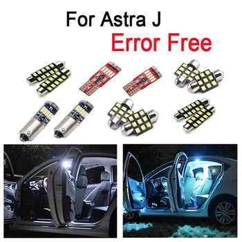 

9pcs LED bulb Interior reading Light Kit for Opel Accessories for Vauxhall Astra J OPC GTC Sports Tourer Hatchback (2009-2015)