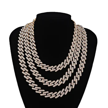 

Trendy Hip hop Miami Cuban Chain Men's Necklace Fashion Domineering Choker Pendant Necklaces Jewelry Rap Accessories