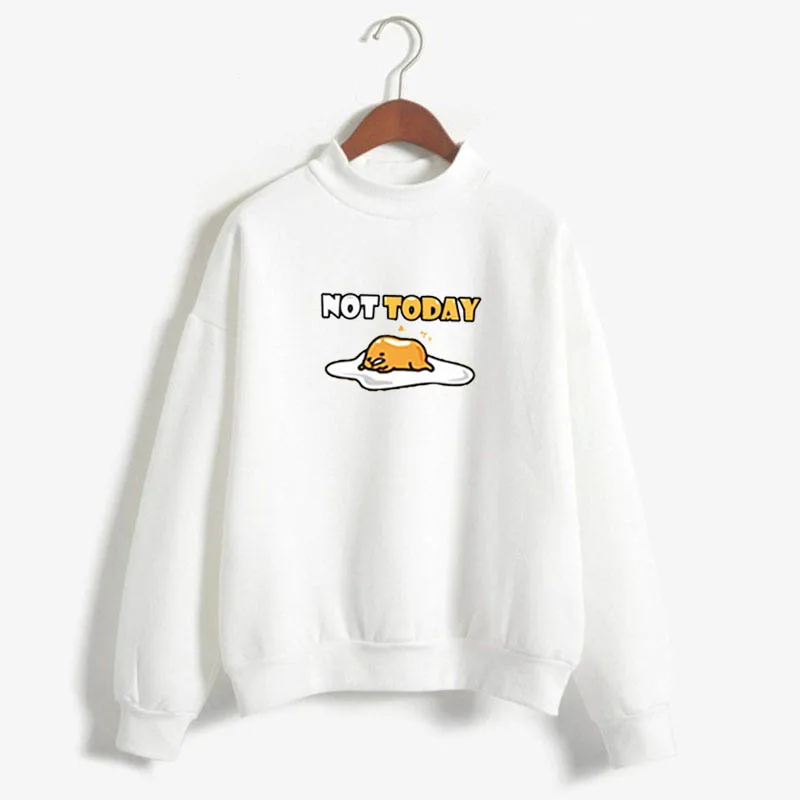 Новая Толстовка notoday gudetama Harajuku женская зимняя повседневная с коротким рукавом Япония Милая ленивая яйцо notoday Топы Одежда - Цвет: gudetama 10