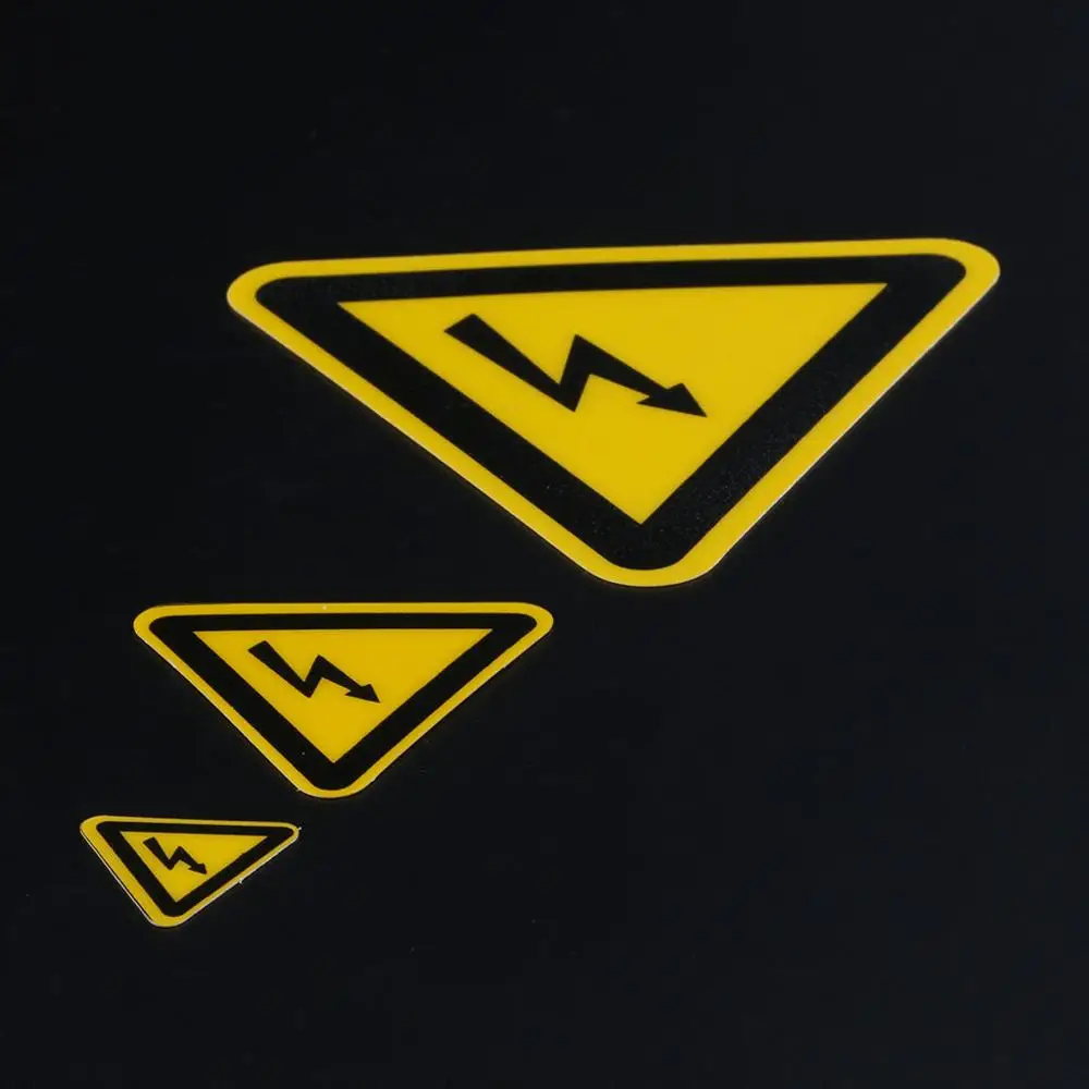 Warning Stickers Adhesive Labels Electrical Shock Hazard Danger Notice Safety 25mm 50mm 100cm PVC Waterproof