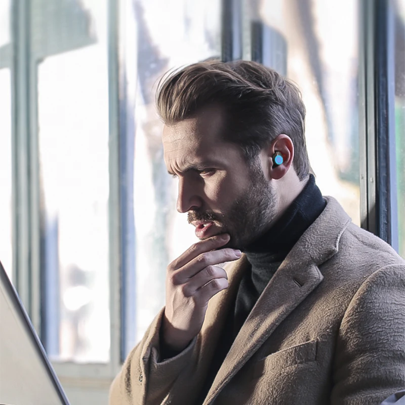 Mr NEW Bass Bluetooth 5,0 гарнитура TWS 9D стерео Bluetooth наушники спортивные Denoise наушники с 4000 мАч зарядная коробка для iPhone