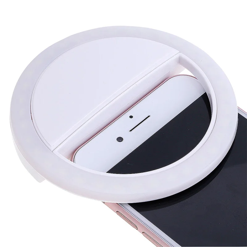 Fashion Selfie Portable LED Ring Light Lamp Clip Camera Photography for Smart Cell Phone Fill Lights