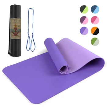 

72x24IN Non-slip Yoga Mat TPE Eco Friendly Fitness Pilates Gymnastics Mat Gift Carrying Strap and Storage Bag