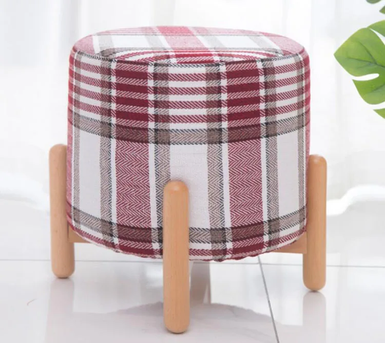 Pattern Современные круглые стулья с мягкой подножкой пуф для живой Рим диван ткань табурет - Цвет: Pattern