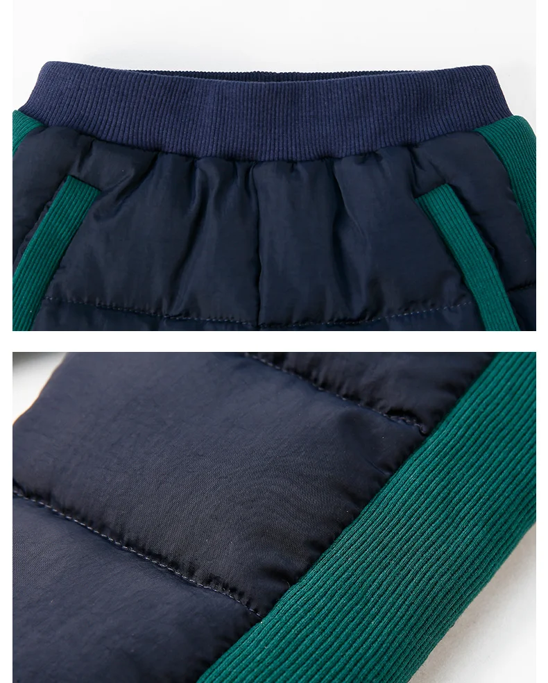 Зимние Пуховые штаны для мальчиков; утепленные брюки для подростков; водонепроницаемые брюки в стиле пэчворк; 2020 г.; одежда для детей;