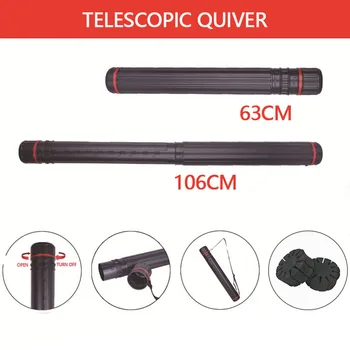 

Archery Quiver Adjustable Telescopic Arrow Tube Strap with 2 EVA Foam Carrier Case Arrow Bag Outdoor Shooting Hunting Accessorie