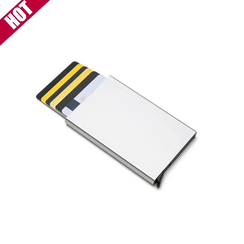 Smart Wallet Card-Holder Mini Purse Business RFID Aluminum-Alloy Anti-Theft Casual Women