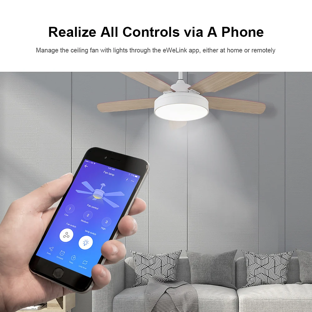  SONOFF IFAN03/RM433 Remote Control 433mhz Wifi Ceiling Fan Light Dimmer Speed Controller Smart Swit - 4000061338745