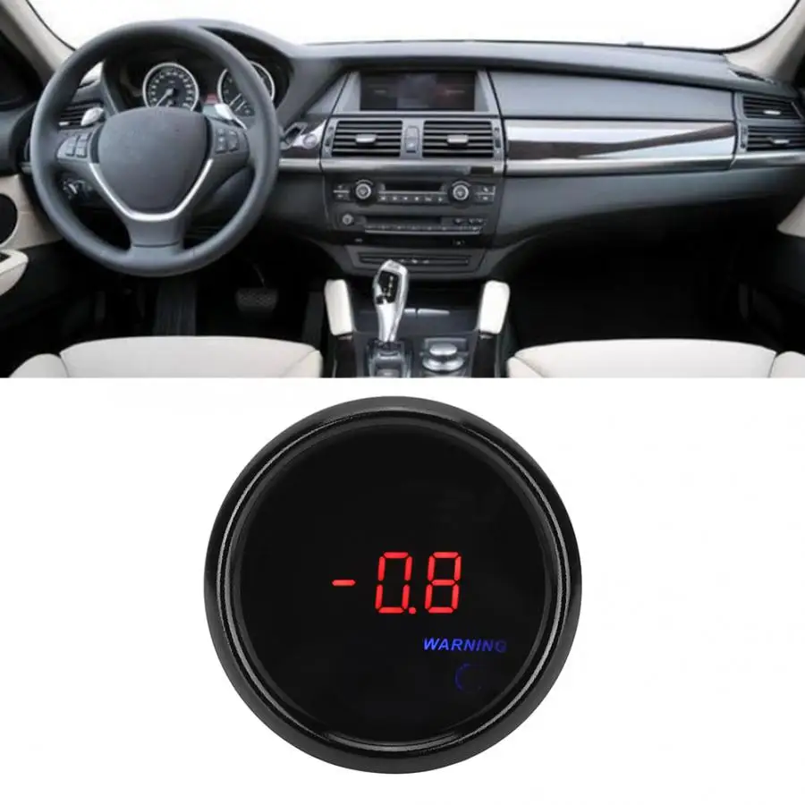 12V 2in Boost Controller Turbo Auto Digital LED Display Red Light Turbo Boost Gauge Meter Modification Car Accessories New