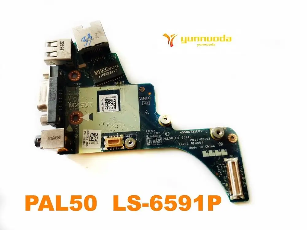 Original for DELL E6420 Audio Ethernet USB VGA Port Board PAL50 LS-6591P tested good free shipping | Компьютеры и офис