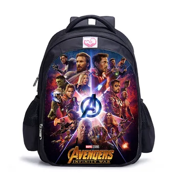 

16 Inch Hulk Iron Man Children School Bags Orthopedic Backpack Kids School Boys Girls Mochila Catoon Bags