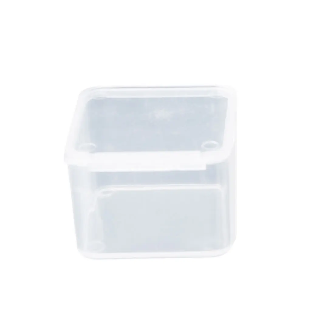 

OOTDTY Square Clear Plastic Jewelry Storage Boxes Beads Crafts Case Containers