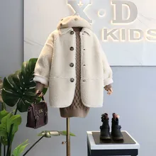 Детское зимнее пальто белого и бежевого цвета; плотная теплая верхняя одежда для малышей; длинное пальто; детская одежда; зимние куртки