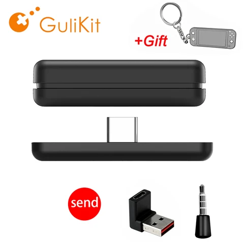 NS07 Route Air Wireless Bluetooth Audio Receiver transmitter Adapter USB-C with Microphone For Nintendo Switch PS4 PS5