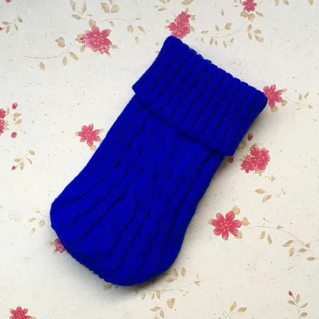 DARK BLUE Рождественская одежда для домашних животных, котов для маленьких кошек, Сфинкс, зимние теплые вязаные костюмы со свитером для кошек, пальто, куртка для питомцев, кошек, собак - Цвет: DARK BLUE