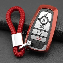 

Smart Car Key Case Cover Fob For Ford Ecosport Mustang Edge Explorer Fusion Ranger F-150 F-250 TPU Soft Red