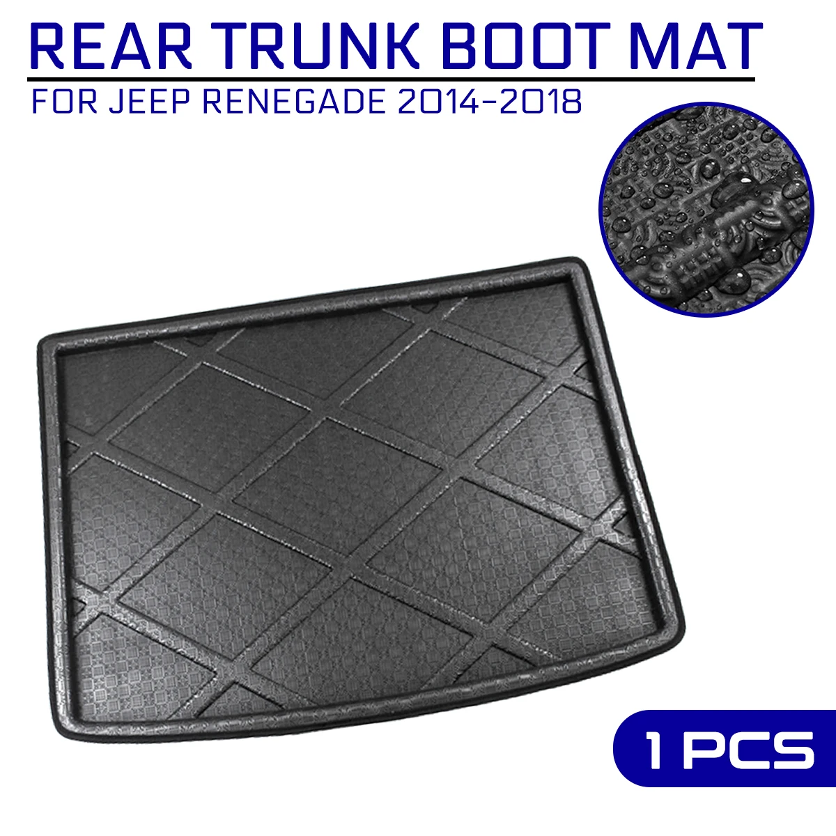 Car Floor Mat Carpet Rear Trunk Antimud Cover For Jeep Renegade 2014 2015 2016 2017 2018