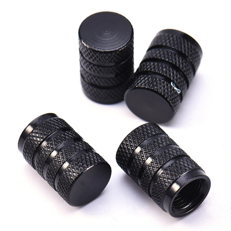 4pcs Aluminum Car tire valve caps Bullet Unique Design Car Truck Air Port Cover Tire Rim Valve Wheel Stem Cap