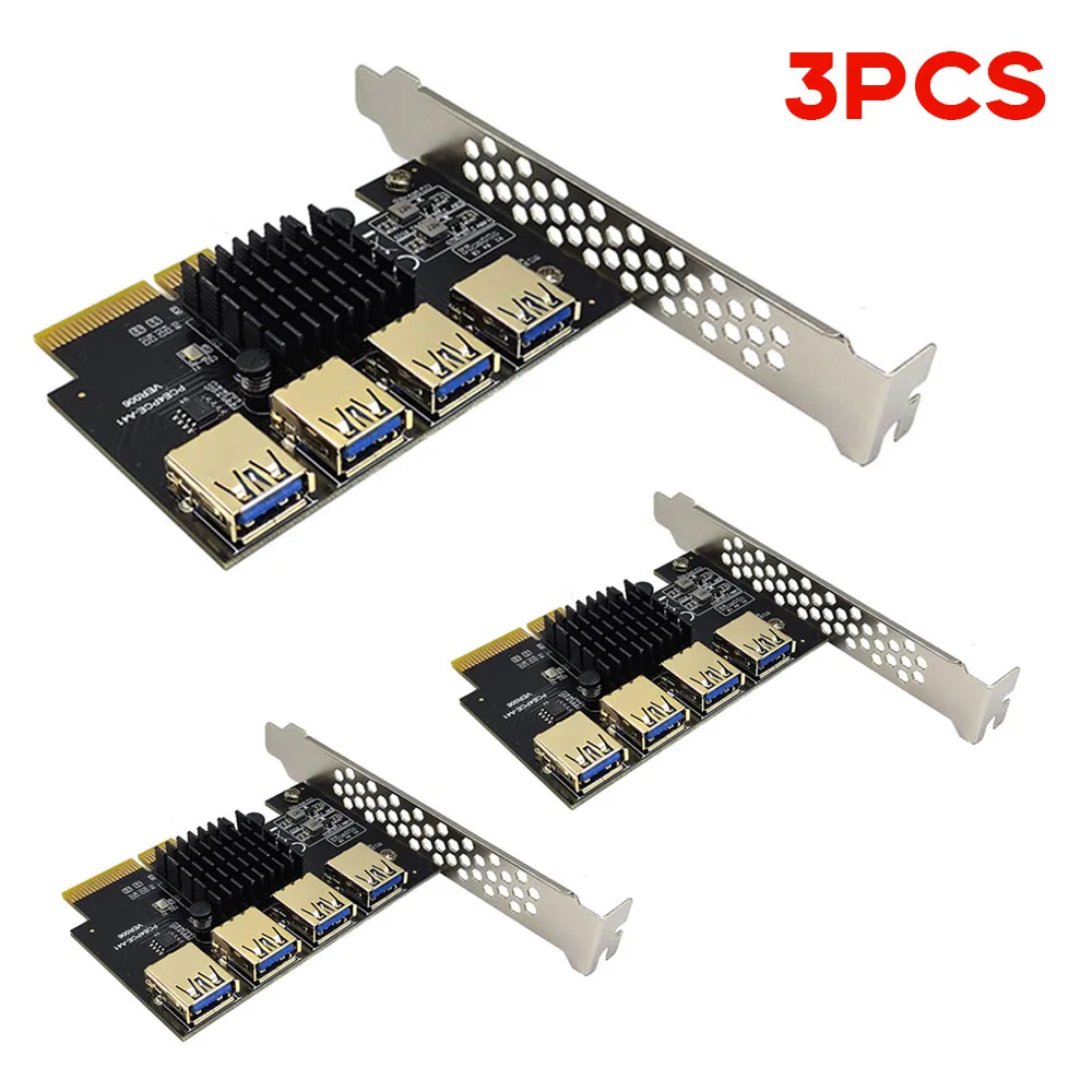 Pcie 1 To 4 Pci Express Pcie Riser Card Adapter Usb3.0 Pcie X4 To Pcie