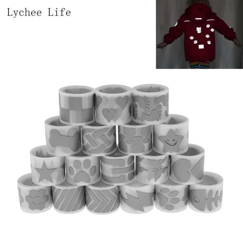 Lychee Life 25mmx1M Reflective Tape Iron On Fabric Clothes DIY Heat Transfer Vinyl Film Hanmade Crafts