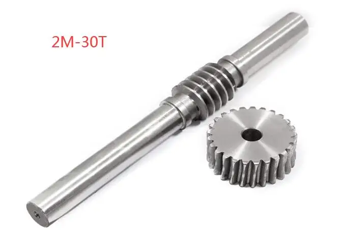 

Outer Diameter:66mm 2M-30Teeths Inner Hole:14mm Reducer Worm Gear Worm Large Transmission Ratio 45# Steel Turbine Worm
