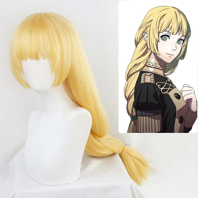 Огненная эмблема ThreeHouses Ingrid длинная коса блонд Косплей Жаростойкие