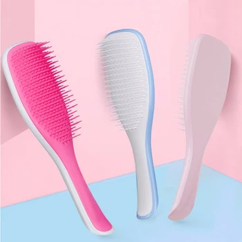 

2020 New Fashion Hair Brush Straightener Hair Comb Hair Styling Anti-static Straight Detangling Massage Combs For Women Girls