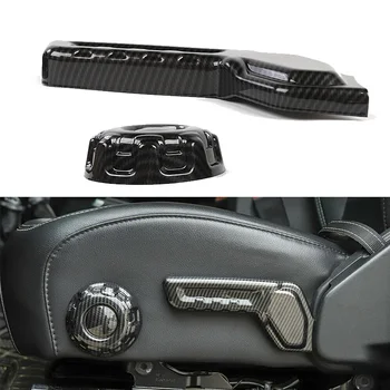 

2pcs Carbon Fiber Style Car Seat Adjust Decor Cover Trim For Jeep Wrangler JL 2018 For Gladiator 2020 Car Styling Parts