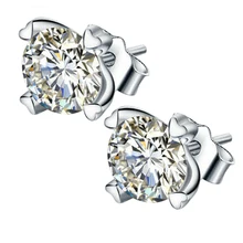 

Zircon Heart-shaped Stud Earrings Fashion Earrings Platinum Plated