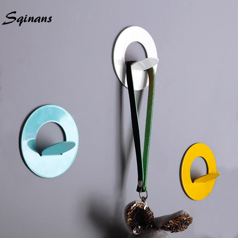 Sqinans 1 шт. дверная вешалка Съемная настенная вешалка для пальто без ногтей настенные крючки для ванной и кухни домашний декор