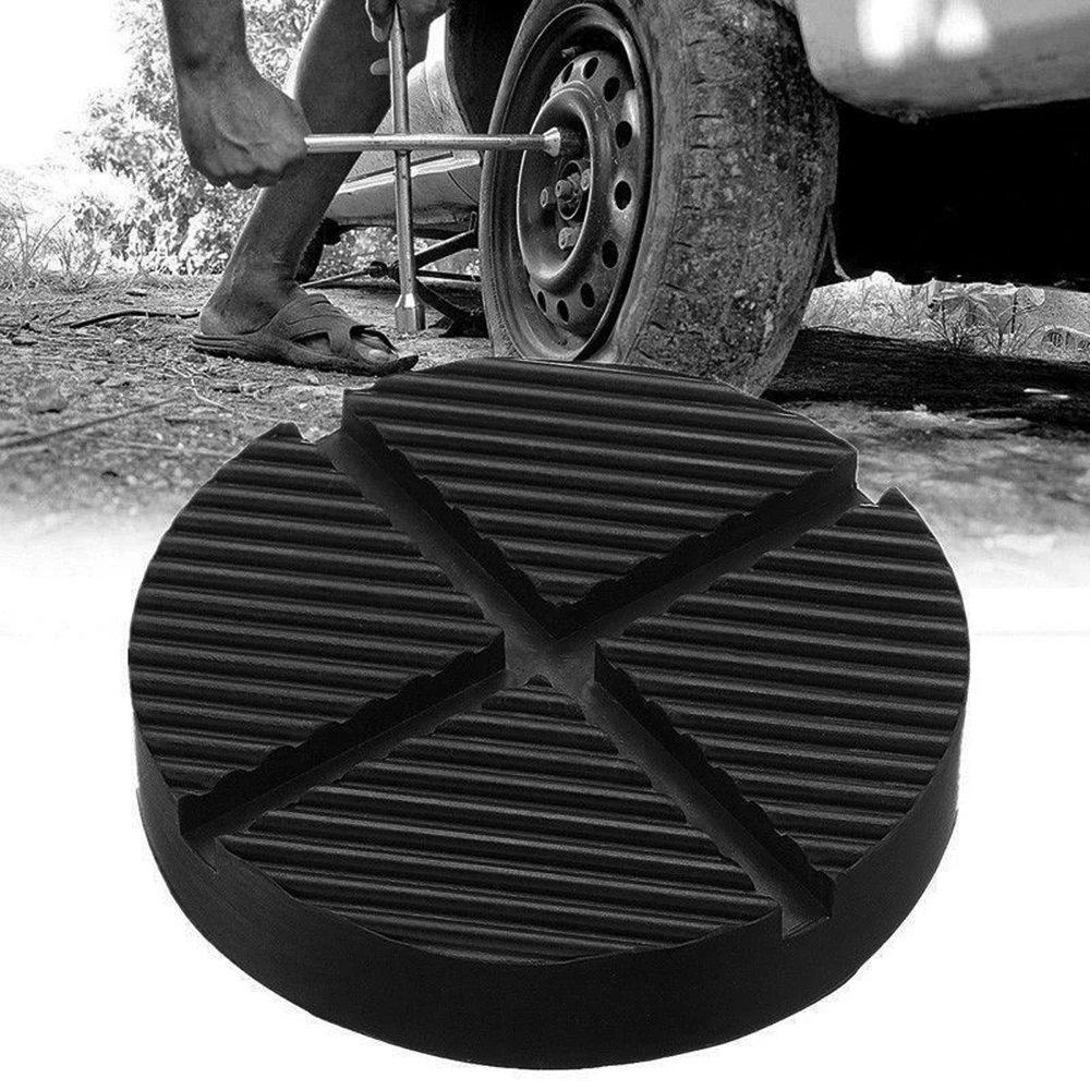 

12.5x2cm Car Cross Slotted Frame Rail Floor Jack Rubber Pad Support Block Tools