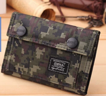 

Students' leisure camouflage canvas bag wallet female Korean short wallet men tide #15