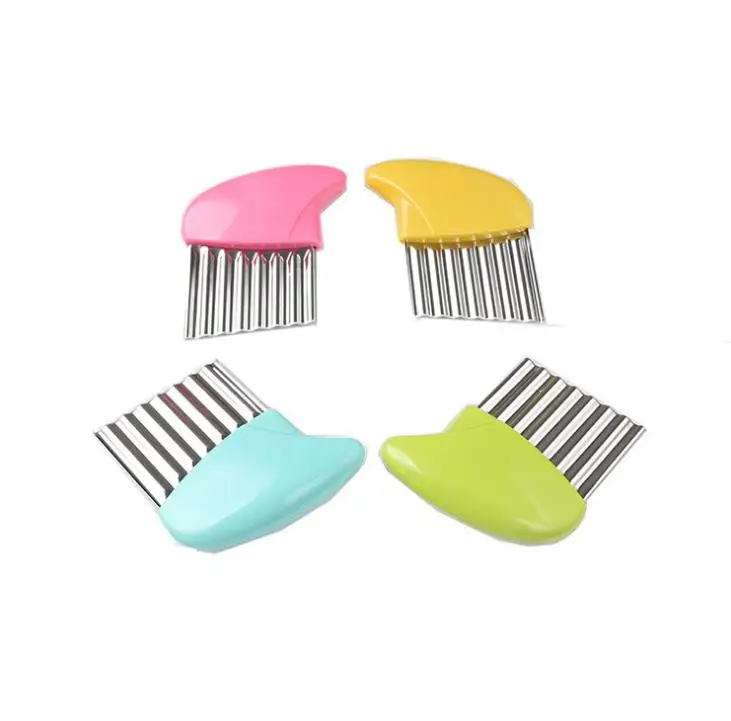 Wavy French Fries Cutter Stainless Steel Potato Slicer Vegetable Chopper Veggie Slicer Durable Kitchen Gadgets Cutter ni400