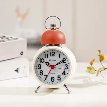 

Snooze Metal Alarm Clock Night Light Creative Multifunction Kid Bedroom Sleep Digital Clock Personality Table Alarm Clock DA60NZ