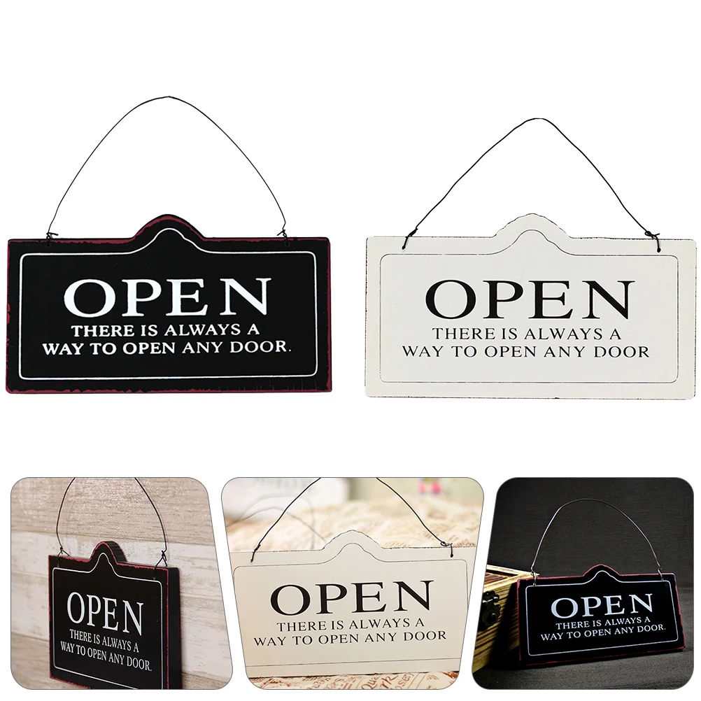 2pcs Wooden Open Closed Sign Decorative for Stores Office Restaurants | Обустройство дома