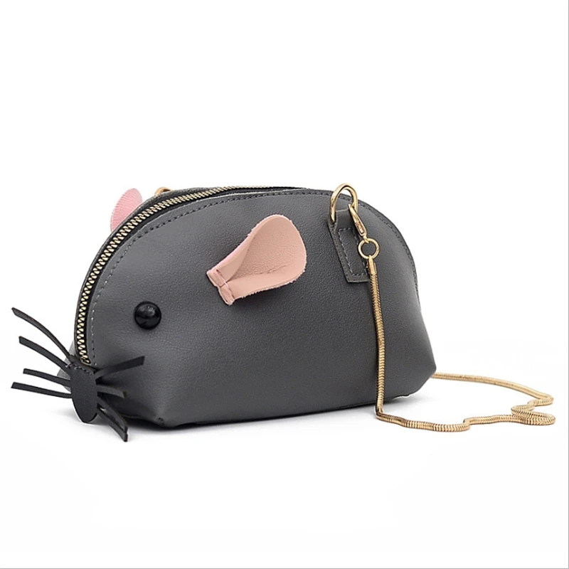 

Women's Cartoon Seashell Bag Small Mouse Chain Mini Handbag Handcuffs Change Mobile Phone Bag Ladies Purses Package