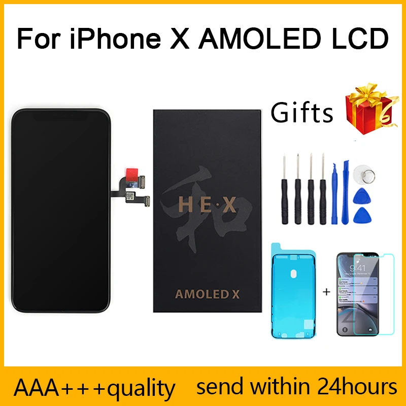 

lehotpia Perfect Repair Phone 5.8 AMOLED Screen For iPhone X LCD Display Replacement Digitizer Assembly Touch Pantalla H-X AAA++