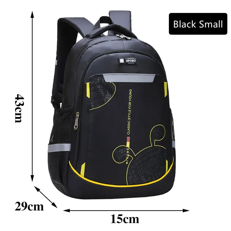 Winmax, модный большой школьный рюкзак для детей, школьные рюкзаки, водонепроницаемый рюкзак для девочек-подростков, школьные сумки для начальной школы - Цвет: blacksmall