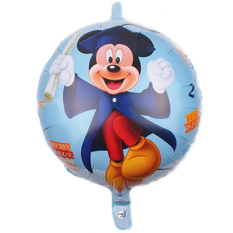 18inch balloon 1pc Микки Маус Детская тематическая вечеринка на день рождения композиция декоративная бумажная чашка рисунок флаг Скатерть одноразовые вечерние принадлежности - Цвет: 18inch balloon 1pc