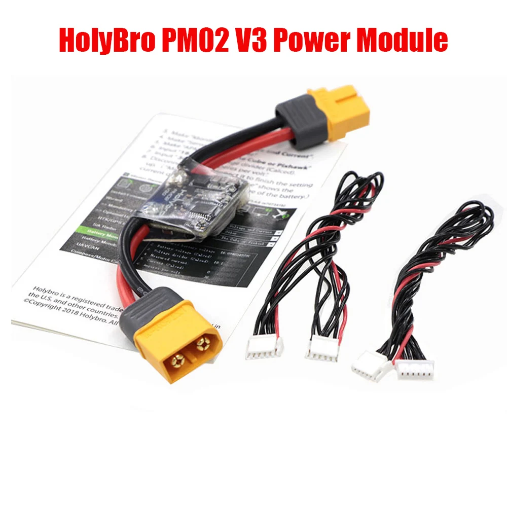 

Плата HolyBro PM02 V3 для модуля питания 12S PD с поддержкой штекера XT60 для контроллера полета APM Pix32 Pixhawk4