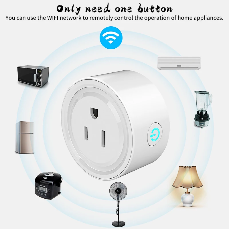 

Smart Socket Wifi Mobile phone remote switch timing voice control Europe and America Universal