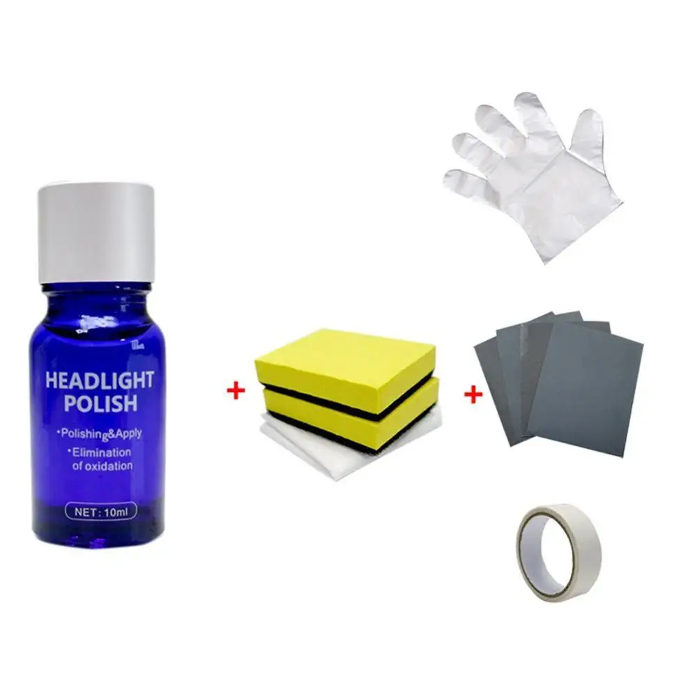 

10ML Car Headlight Repair Coating Solution Repair Kit Oxidation Rear Coating Headlight Polishing Anti-scratch Fluid