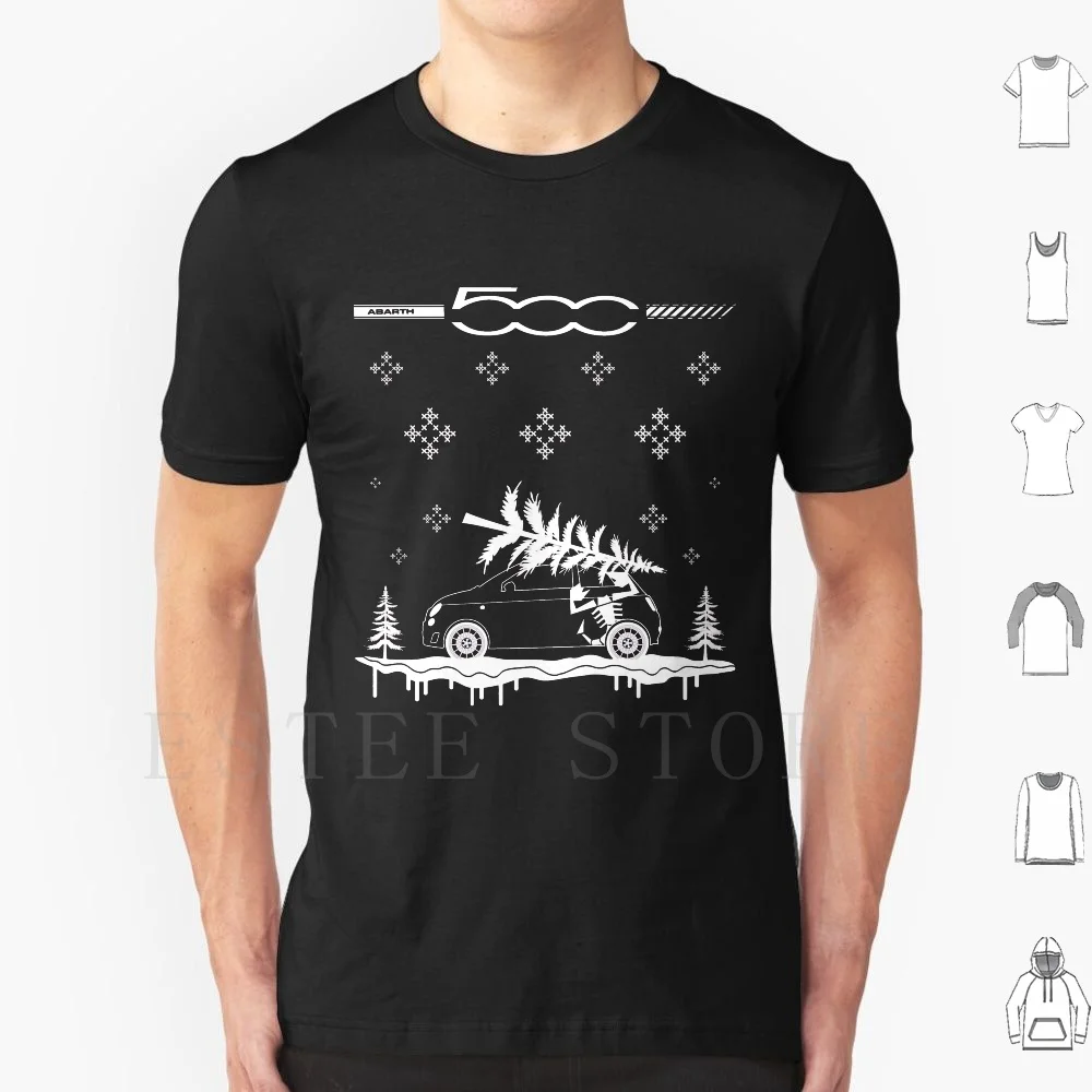 Fiat 500 Abarth Christmas T Shirt Stampa Cotton Car Racing Fiat Abarth Italia Italiano 500 124 Race Vintage Flag Logo Fiat 500