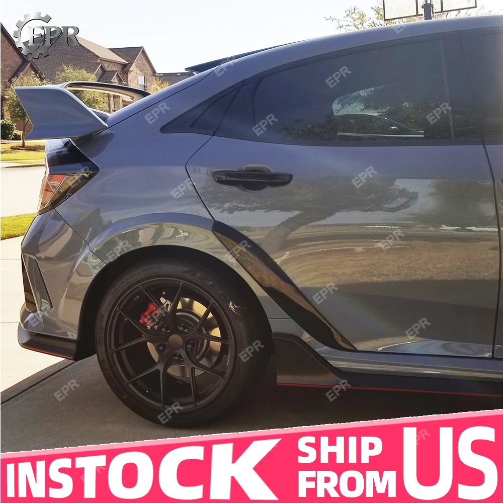 (Бесплатная доставка склад США) FRP обшивка крыла для Civic Тип R FK8 VRSAR1 СТИЛЬ заднее