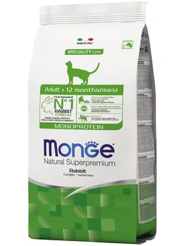 

MONGE MONGE SPECIALITY CAT ADULT monobelkovy for adult cats with rabbit
