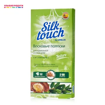 

Ready to Use Strips Silk Touch 3068027 Восковые полоски Carelax Silk Touch для депиляции , с маслом арганы , для нормальной и сухой кожи 12шт