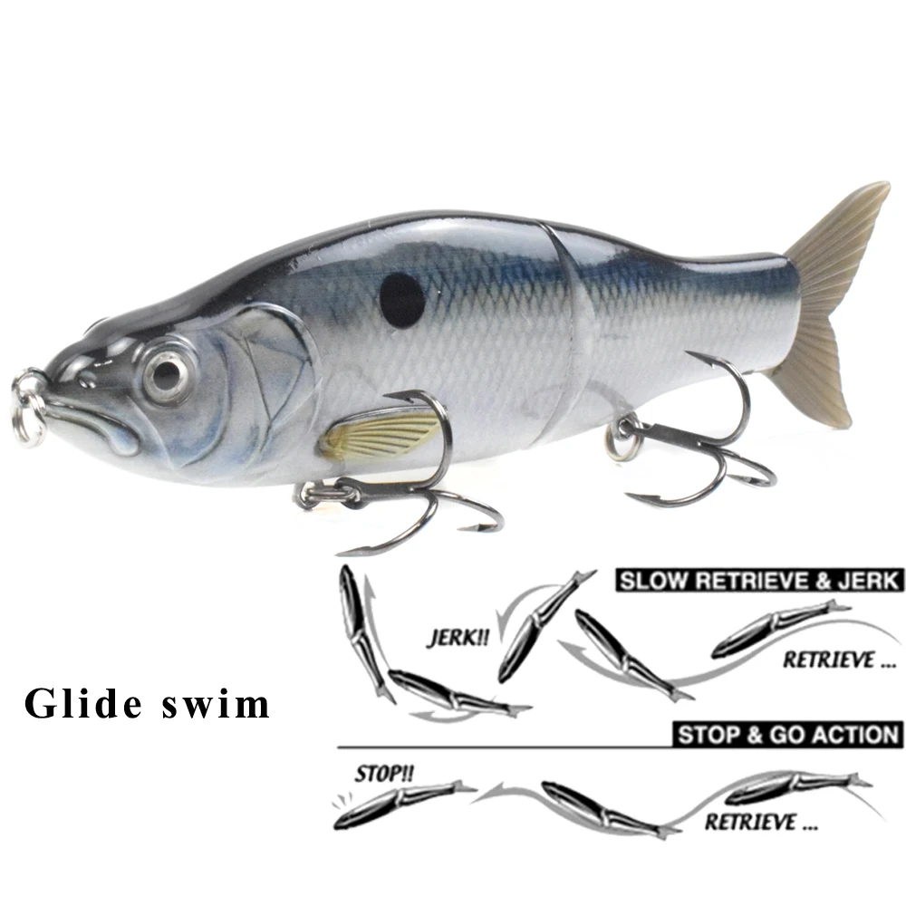 Snag it - CCLTBA Sinking Fishing Lures 165mm 62g Glide Shad Wobble Soft Tail Artificial Bait ABS Hard Body Swimbait Fishing Tackle