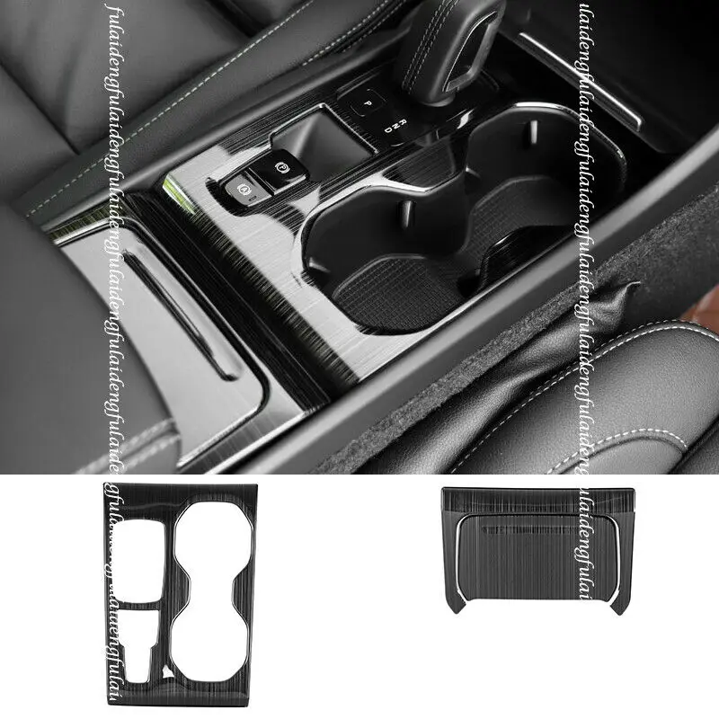 

For Volvo XC40 2018-2020 Black titanium central console gear shift panel Moulding Cover Trim 3Pcs Car Accessories