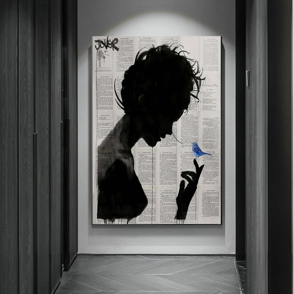Graffiti Woman Face Canvas Painting Figure Printed Poster and Prints Wall Pictures For Woman Face Living Room Home Decorations